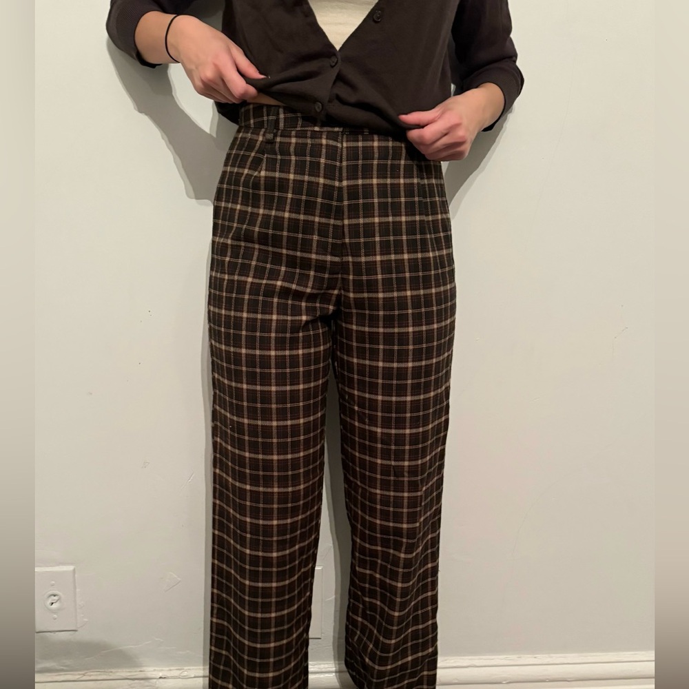 Brandy Melville plaid trousers